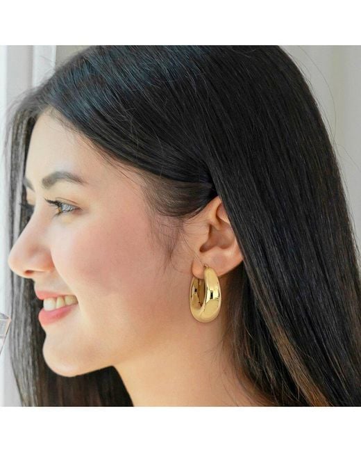 Italian Silver Metallic Hoops