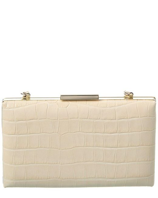 Jason Wu Natural Croc-Embossed Leather Clutch