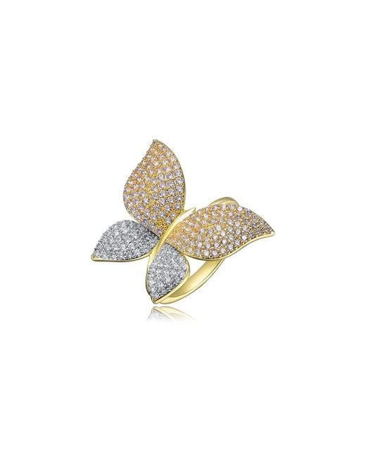 Genevive Jewelry White 14K Over Cz Ring