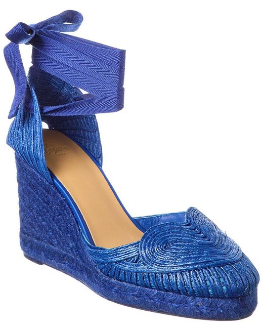 Castaner Blue Cacia C Wedge Sandal