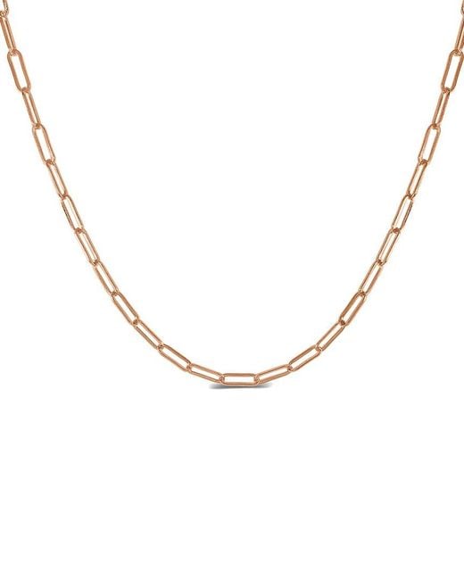 Sabrina Designs Metallic 14k Rose Gold Paperclip Link Necklace