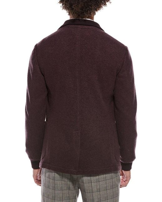 Canali Purple Wool-Blend Blazer for men