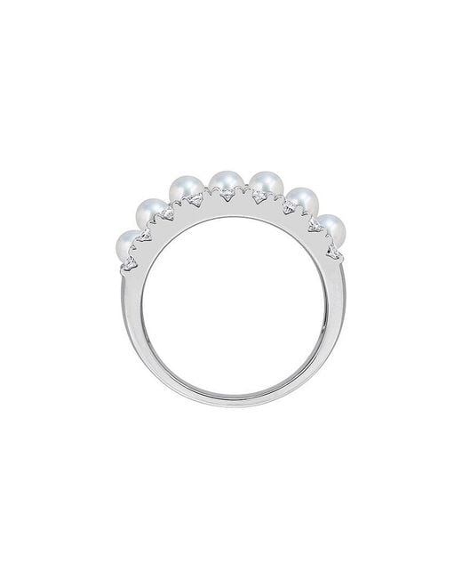 Created Forever White 1.80 Ct. Tw. Lab-Grown Diamond & 3.5-4 Mm Pearl Ring