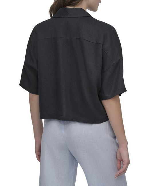 DKNY Black Linen Shirt