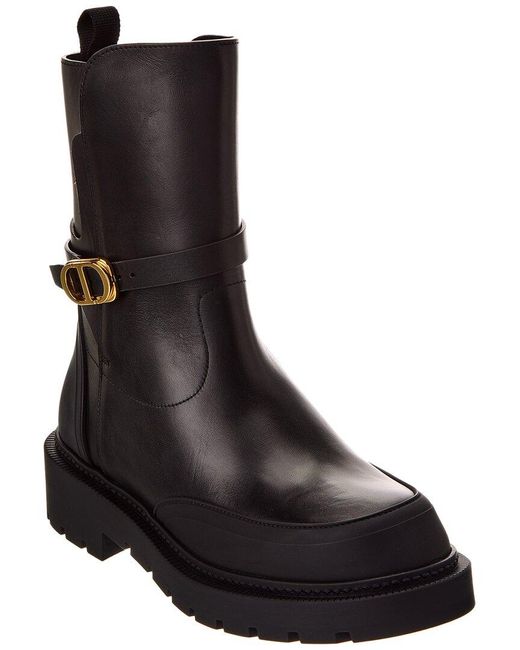 Dior Black Empreinte Leather Boot