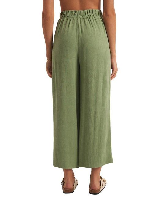 Z Supply Green Farah Linen-blend Pant