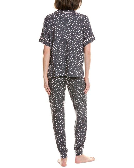 Sanctuary Gray 2Pc Sleepshirt & Jogger Set