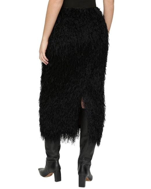 Lafayette 148 New York Black Wool-Blend Pencil Skirt