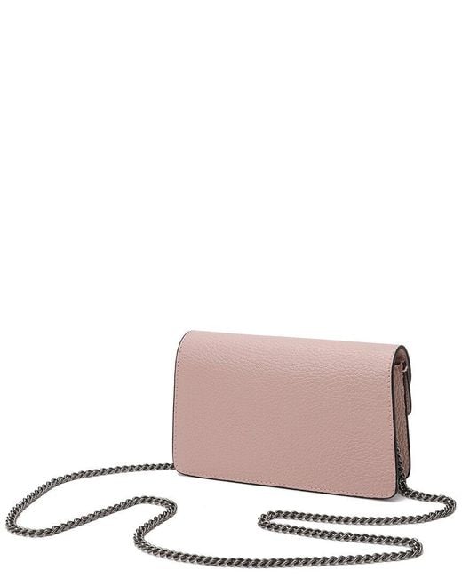 Tiffany & Fred Paris Pink Crystal Leather Crossbody