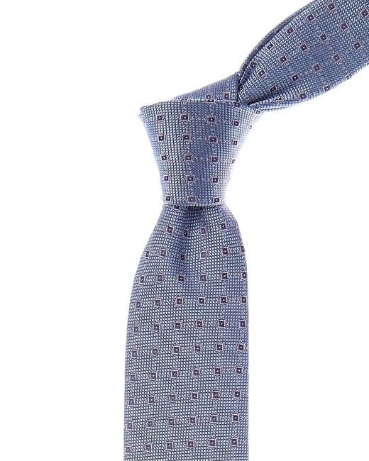 Boss Blue Silk-Blend Tie for men