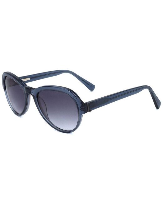 Derek Lam Blue Unisex Logan 52mm Sunglasses