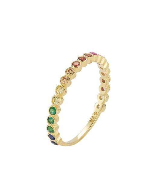 Sphera Milano White 14K Plated Cz Ring