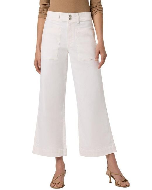 Joe's Jeans White Wide Leg Cargo Ankle Jean
