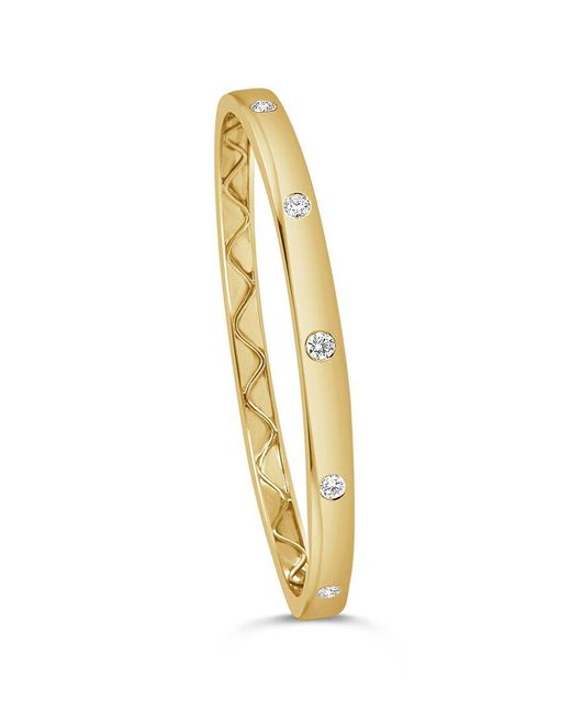 Sabrina Designs Metallic 14K 0.42 Ct. Tw. Diamond 5-Stone Bangle Bracelet