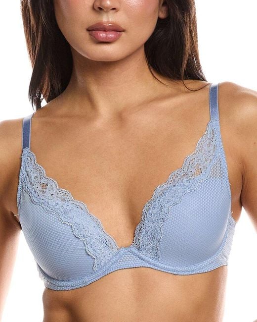 Passionata Blue Brooklyn Plunge Lace T-Shirt Bra