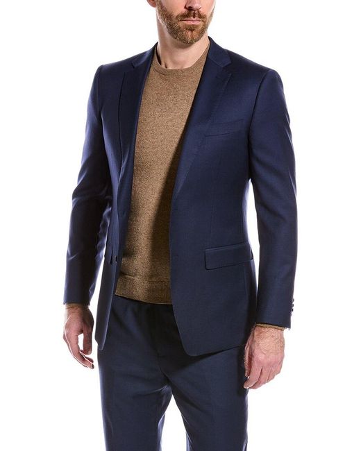 Class Roberto Cavalli Blue 2pc Slim Fit Wool Suit for men