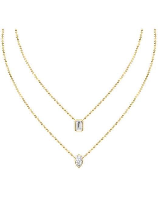 Lab Grown Diamonds Metallic 14K 2.57 Ct. Tw. Lab-Grown Diamond Necklace