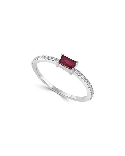 Sabrina Designs White 14K 0.23 Ct. Tw. Diamond & Ruby Ring