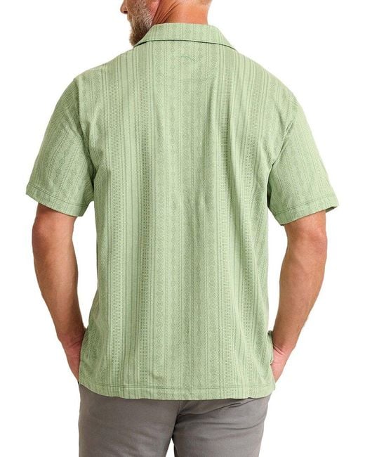 Tommy Bahama Green Palm Fresco Border Silk Camp Shirt for men