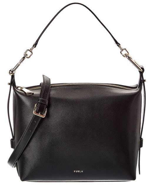 Furla Black Tonie Leather Crossbody