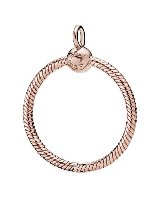 Pandora Metallic Moments 14k Rose Gold Plated Medium O Pendant
