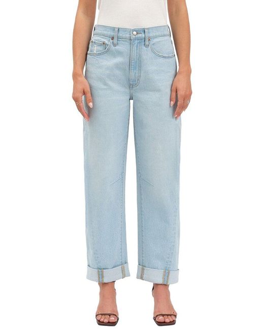 Daze Denim Blue Venice Slow Dance High Rise Barrel Leg Jean