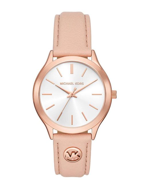 Michael Kors Pink Slim Runway Watch
