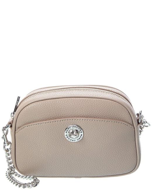 Marc Jacobs Gray Signet Turnlock Leather Camera Bag