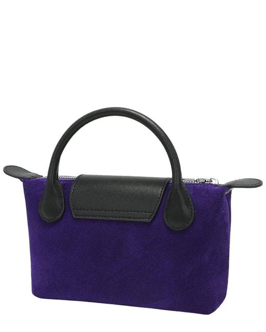 Tiffany & Fred Paris Purple Tiffany And Fred Paris Elegant Mini Suede Leather Satchel