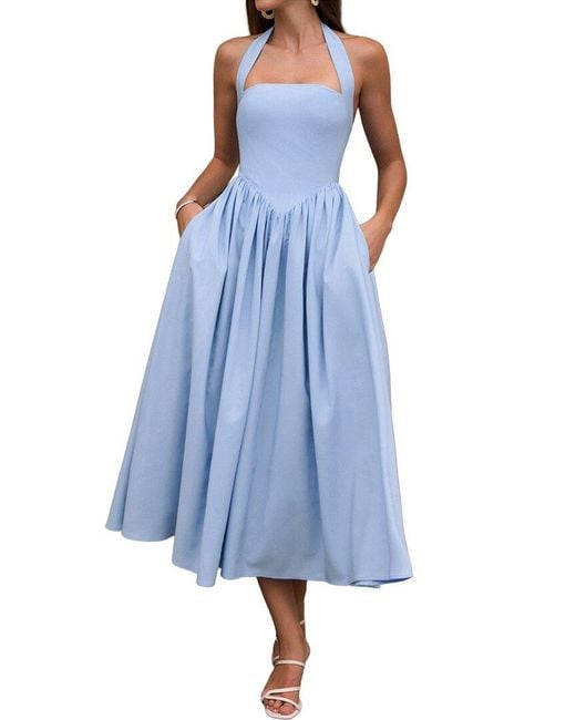 Amanda Royal Blue Midi Dress