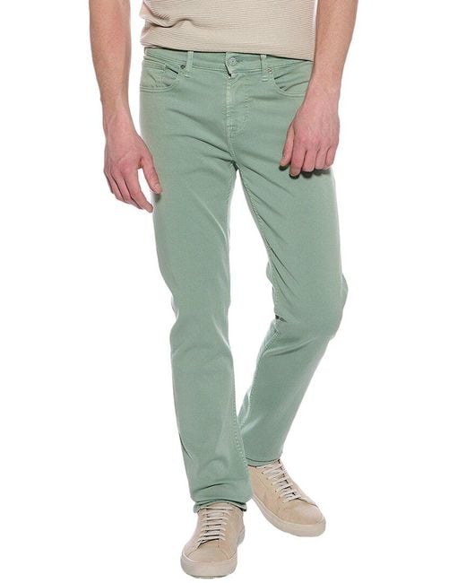 7 For All Mankind Green The Slimmy Celadon Slim Jean for men