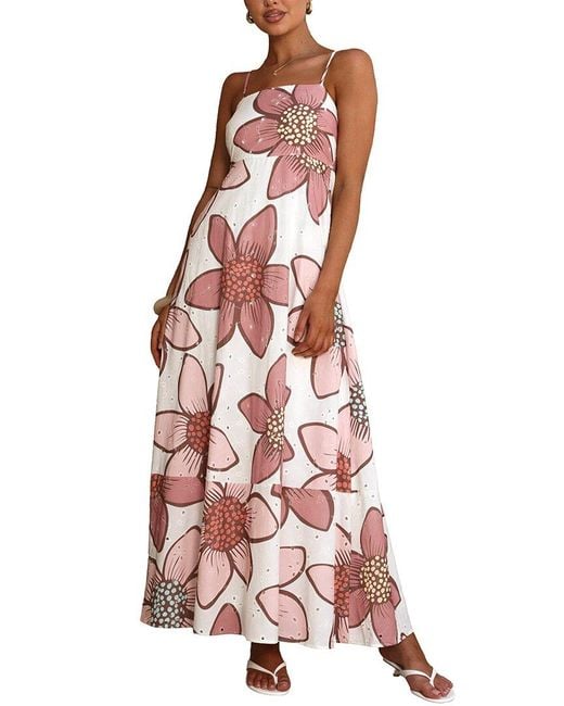 CHARLOTTE GREEN Pink Midi Dress