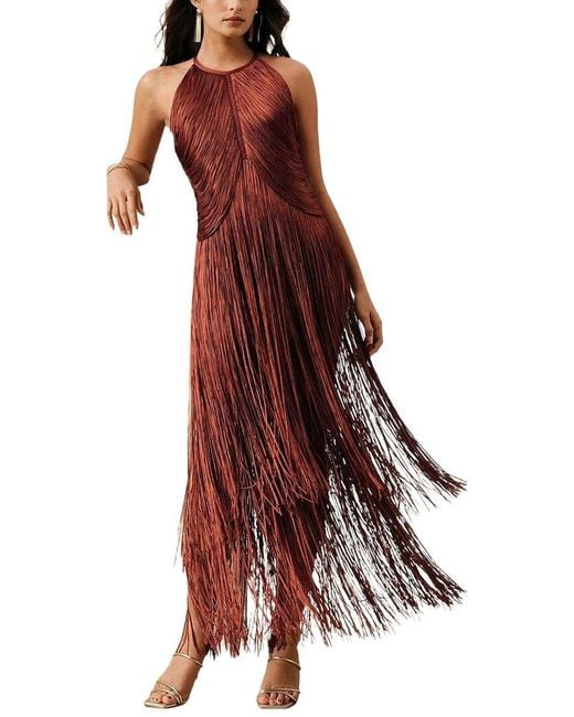 MIRA RICHI Brown Maxi Dress