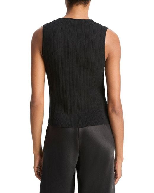 Vince Black Button Sweater Shell