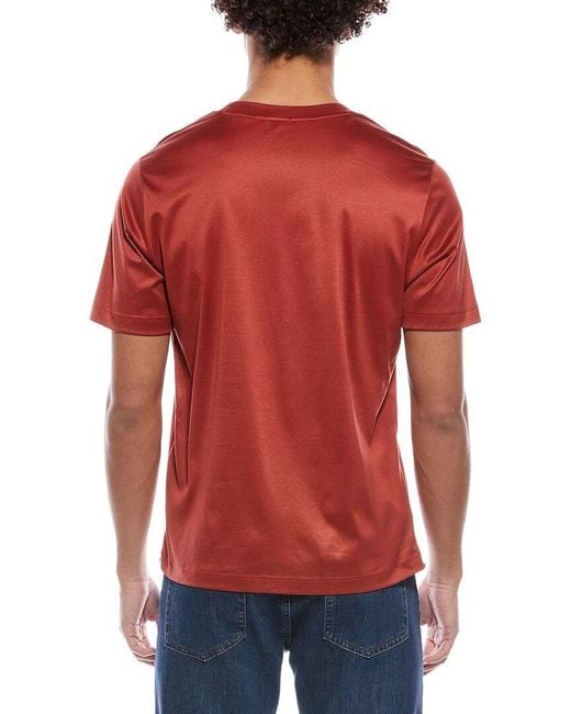 Eton of Sweden Red Filo Di Scozia Slim Fit T-Shirt for men