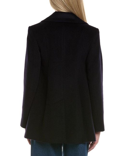 Fleurette Black Wool-Blend Coat
