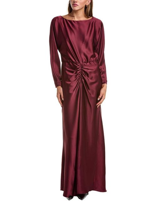 Julia Jordan Red Satin Maxi Dress