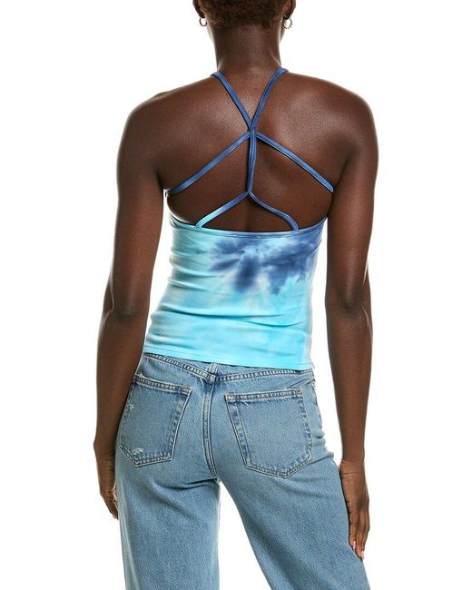 Chaser Brand Blue Lounge Knit Strappy Back Tank