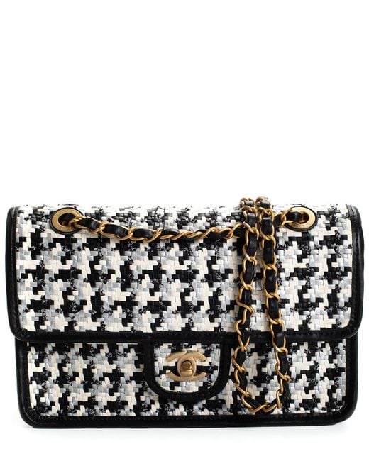 Chanel Black Canvas Medium Single Flap Bag, Nwt (Authentic Pre-Loved)