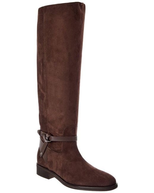 Jimmy Choo Brown Lawton Kb Leather Knee-High Boot