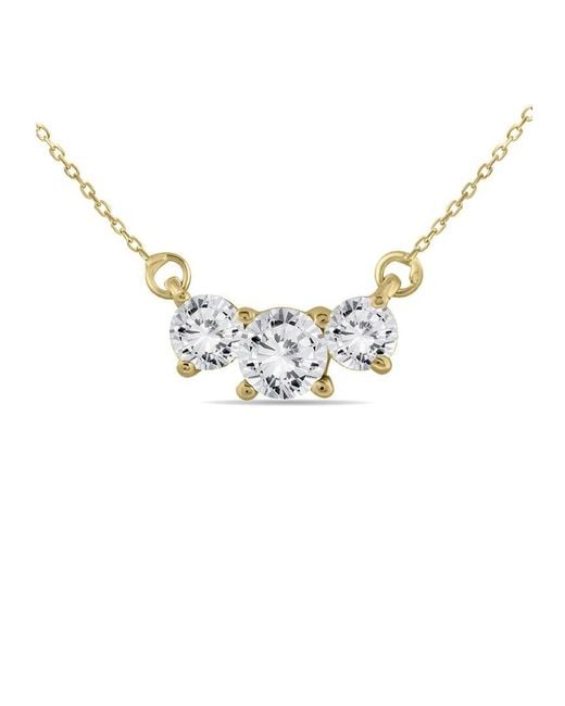 Diamond Select Cuts Metallic 14K 0.96 Ct. Tw. Diamond Necklace