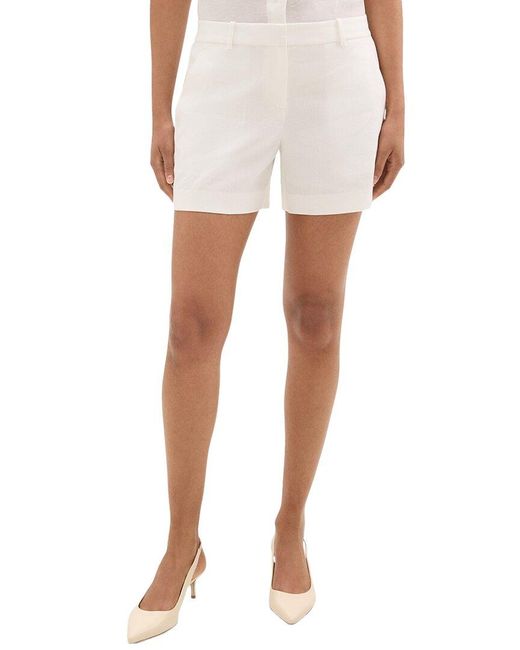 Theory White Easy Waist Short