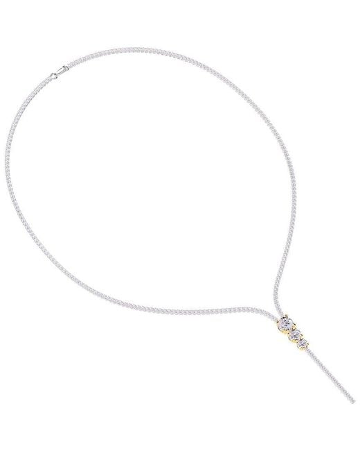 Lab Grown Diamonds White 14K 6.88 Ct. Tw. Lab-Grown Diamond Drop Necklace