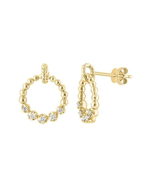 Effy Fine Jewelry Metallic 14K 0.25 Ct. Tw. Diamond Earrings
