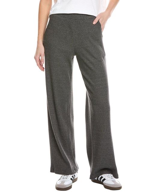 Velvet By Graham & Spencer Gray Stretch Rib Pant