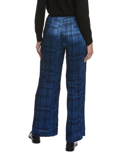 Vince Blue Crushed Tie-dye Pull-on Pant