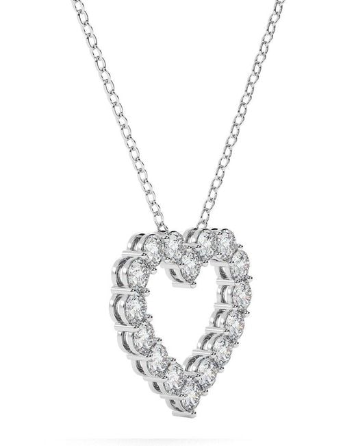 Diamond Select Cuts Metallic 14K 3.00 Ct. Tw. Diamond Pendant Necklace