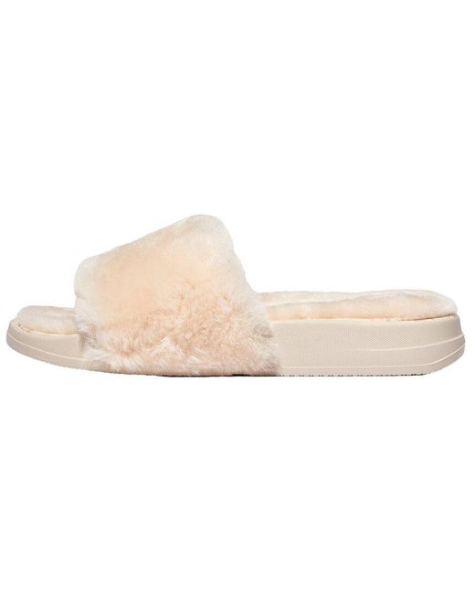 Fitflop Natural Iqushion Shearling Sandal