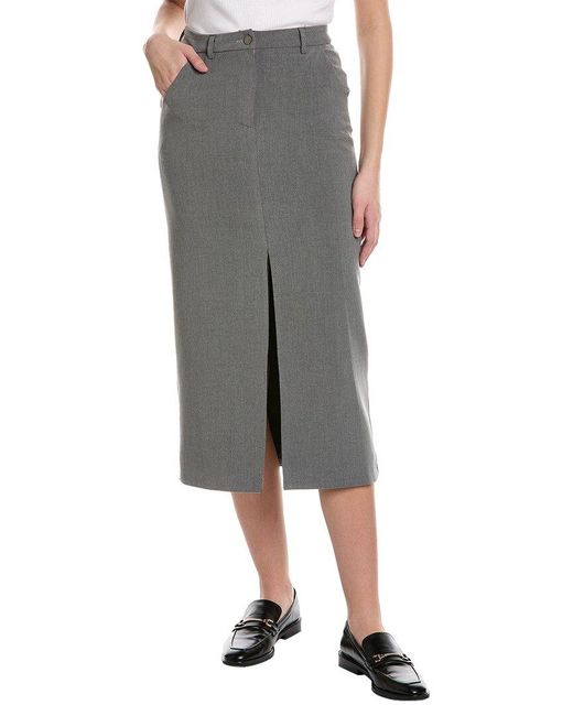 7021 Gray Midi Skirt