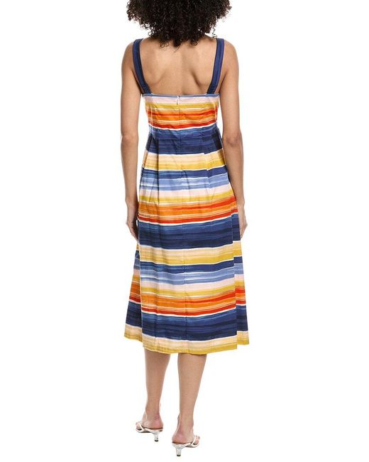 Julia Jordan Red Poplin Midi Dress